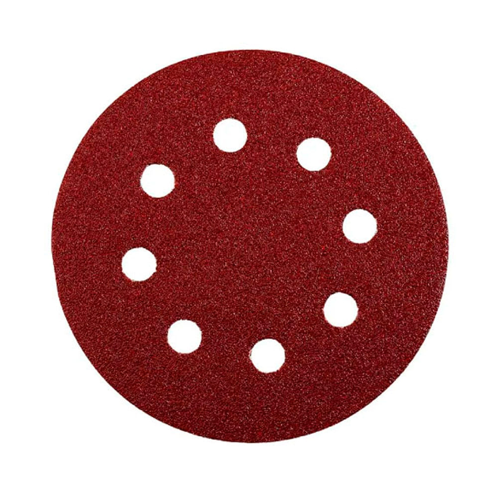 DISCOS DE LIJA ROJO GR80 METAL/MADERA 125MM 5 PIEZAS KWB1