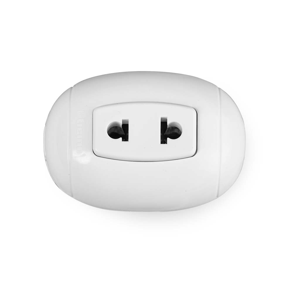 TOMACORRIENTE UNIVERSAL SIMPLE 16A BLANCO TECNOPOLIMERO BTICINO