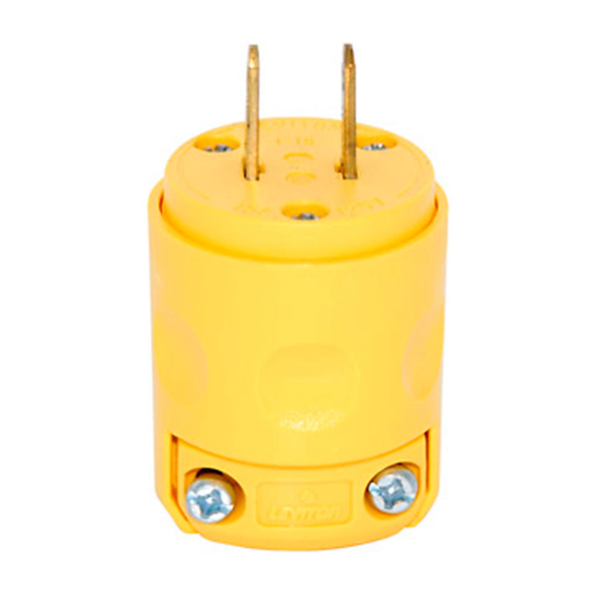 ENCHUFE 2 PATAS 15A 125V PVC AMARILLO LEVITON1