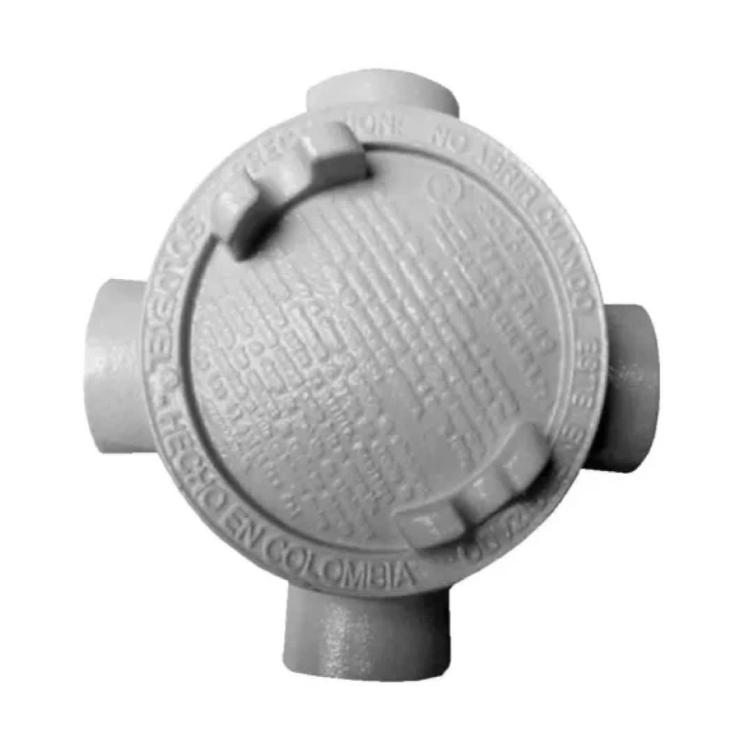 CAJA REDONDA TIPO GUAX AL. 1-1/2'' COVER Ø5'' NEMA 7 CL1 DIV1&2 UL SOLDEXEL1