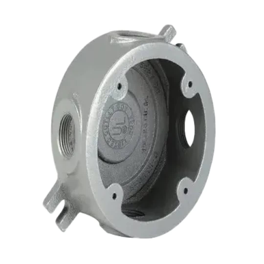 CAJA REDONDA TIPO VLJX HIERRO C/4 HUBØ3/4'' NEMA 4X UL KILLARK