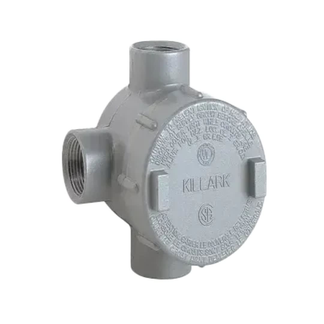 CAJA REDONDA TIPO GUAT HIERRO 3/4'' COVER Ø3'' NEMA 7 CL1 DIV1&2 UL KILLARK