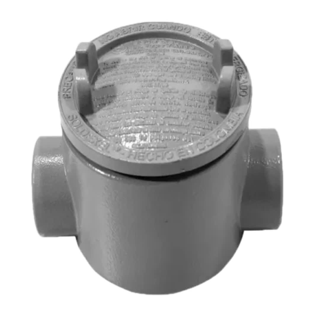 CAJA REDONDA TIPO GUAC HIERRO. 1-1/2'' COVER Ø3'' NEMA 7 CL1 DIV1&2 UL SOLDEXEL
