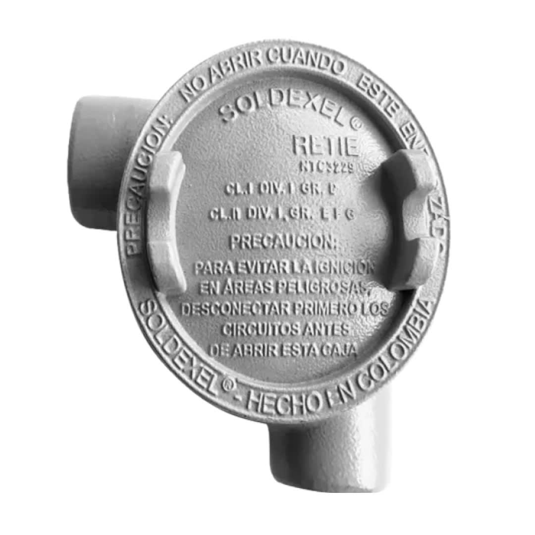 CAJA REDONDA TIPO GUAN AL. 3/4'' COVER Ø3'' NEMA 7 CL1 DIV1&2 SOLDEXEL