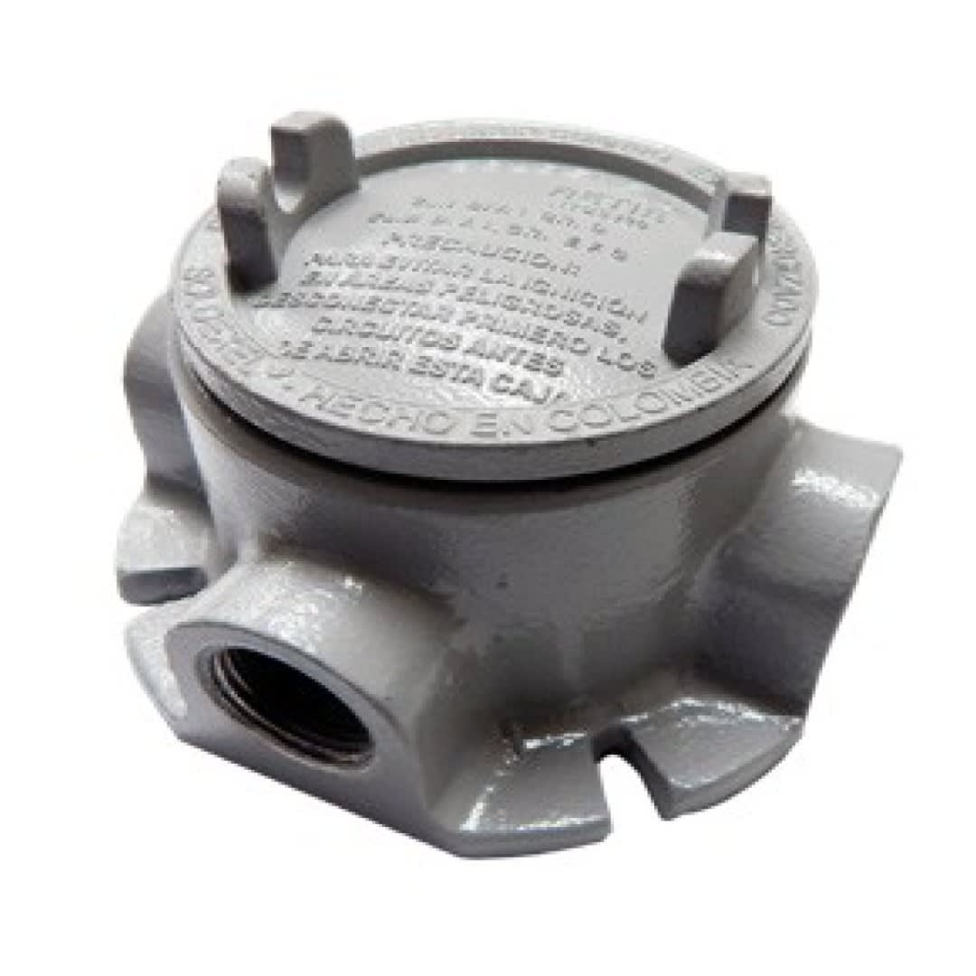 CAJA REDONDA TIPO GUAFT AL. 3/4'' COVER Ø3'' NEMA 7 CL1 DIV1&2 SOLDEXEL