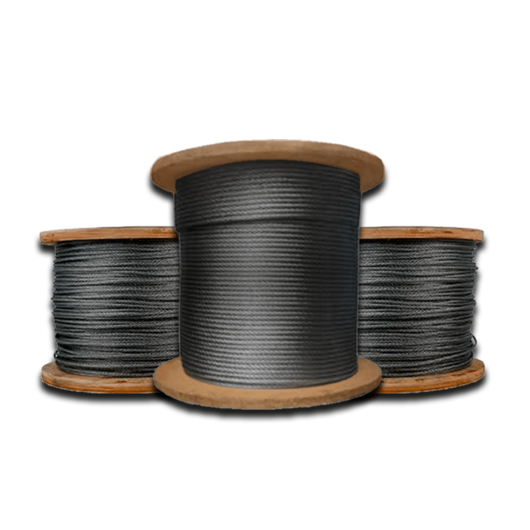 CABLE DE ACERO NEGRO TIPO COBRA A/F DE 5/16'' 6X19 PROCEDENCIA CHINA