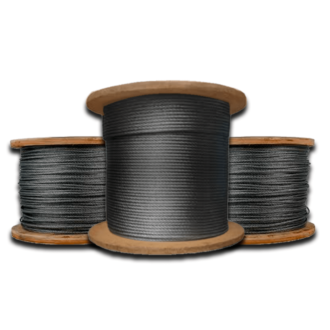 CABLE DE ACERO NEGRO TIPO COBRA A/F DE 7/16'' 6X19 PROCEDENCIA CHINA