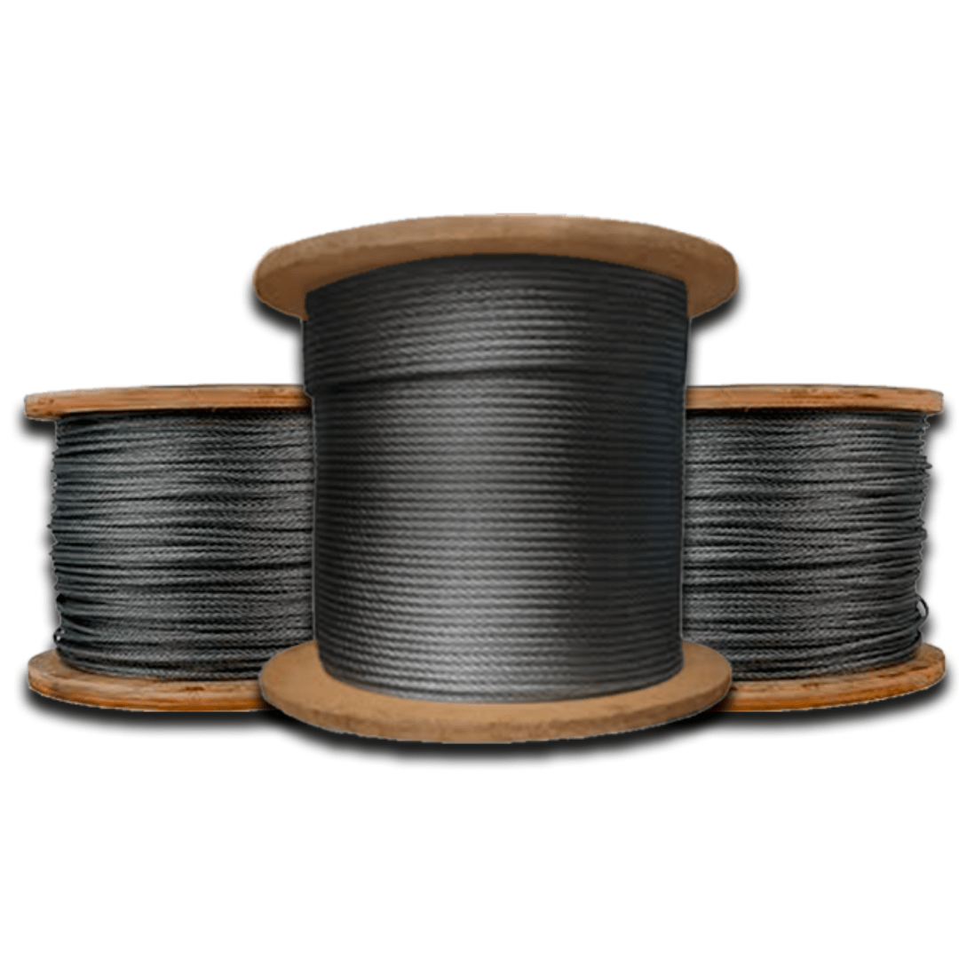 CABLE DE ACERO NEGRO TIPO COBRA A/F DE 1/2'' 6X19 PROCEDENCIA CHINA