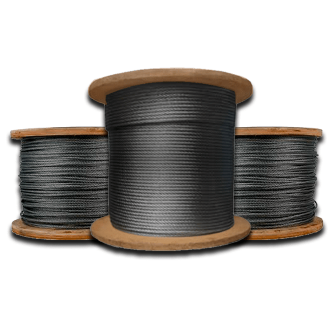 CABLE DE ACERO NEGRO TIPO COBRA A/F DE 1'' 6X19 PROCEDENCIA CHINA