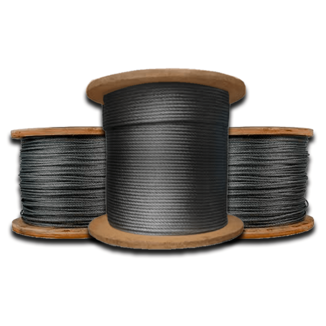 CABLE DE ACERO NEGRO TIPO COBRA A/F DE 1 1/8'' 6X19 PROCEDENCIA CHINA