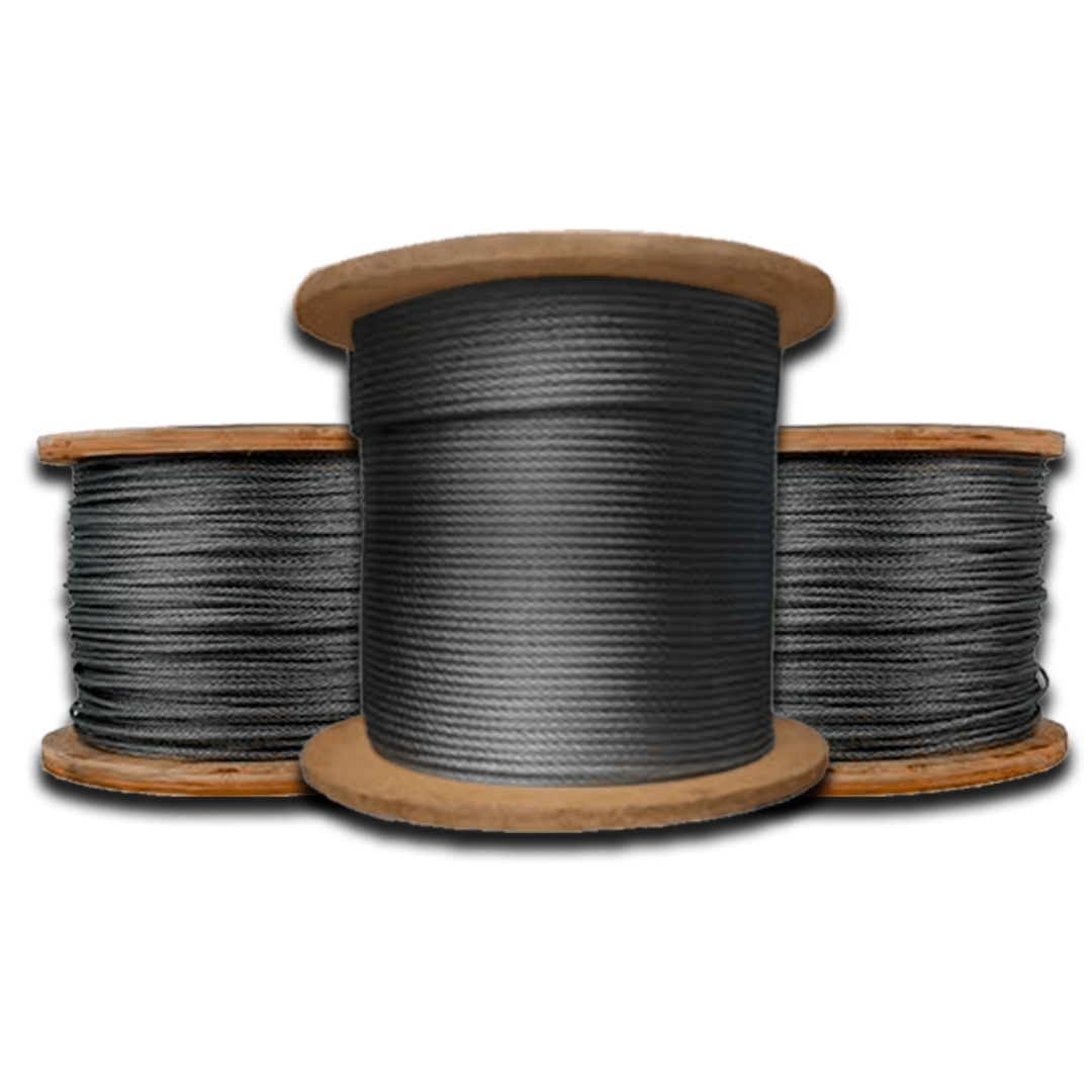 CABLE DE ACERO NEGRO TIPO COBRA A/F DE 1 1/4'' 6X19 PROCEDENCIA CHINA