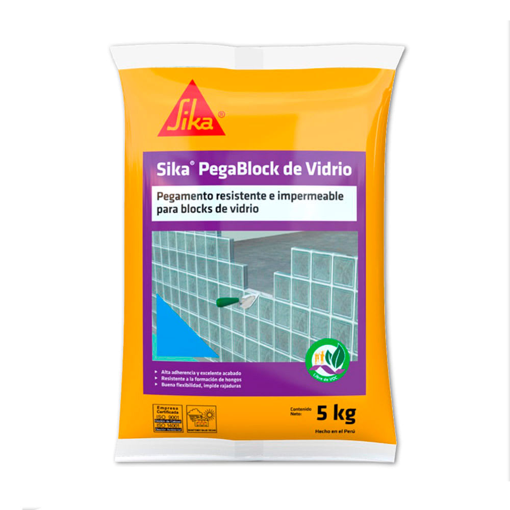 PEGAMENTO PARA BLOQUES DE VIDRIO SIKA PEGABLOCK 5KG SIKA1