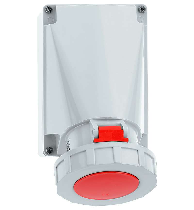 TOMA VISIBLE 63A 3P+T 415V ROJO 6H IP67 1161 BALS1