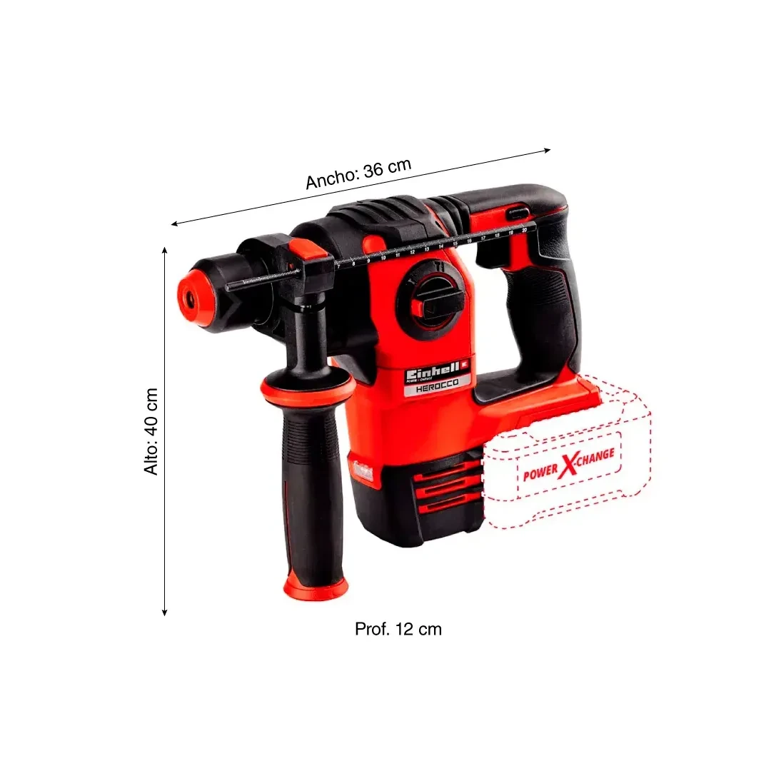 ROTOMARTILLO POWER XCHANGE HEROCCO 18V 20MM INALAMBRICO EINHELL6