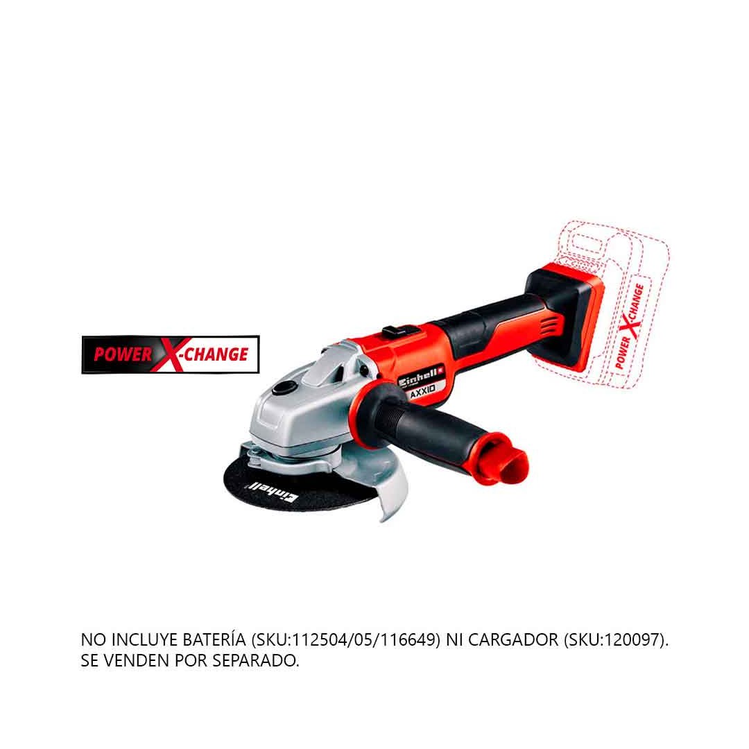 AMOLADORA AXXIO 18V 125MM EINHELL POWER X-CHANGE EINHELL12