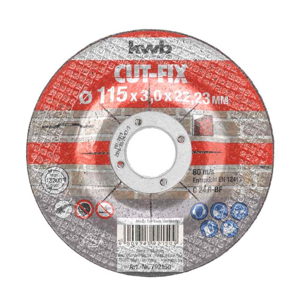 DISCO CORTE CUT-FIX. LADRILLO 115X3X22MM KWB