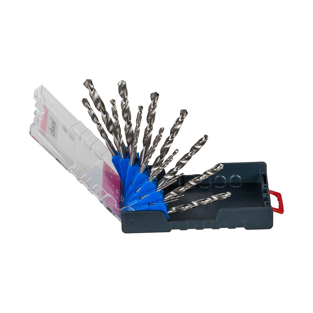 JUEGO DE BROCAS ESPIRAL HSS MODELO 109119 SET DE 19 UNIDADES KWB
