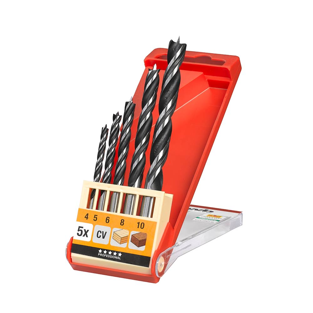 JUEGO DE BROCAS ESPIRAL PARA MADERA Y ACERO X5U KWB