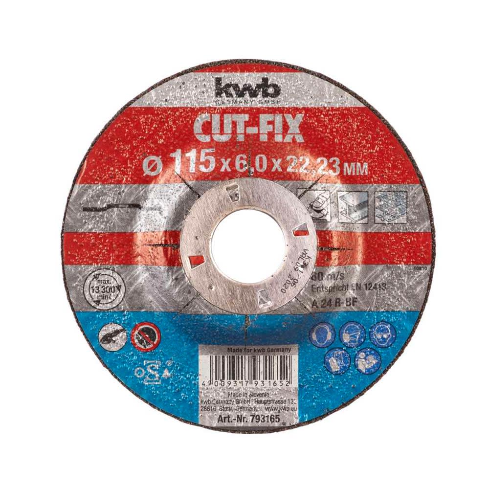 DISCO DE DESBASTE MODELO 793165 DE OXIDO DE ALUMINIO 115X6MM KWB