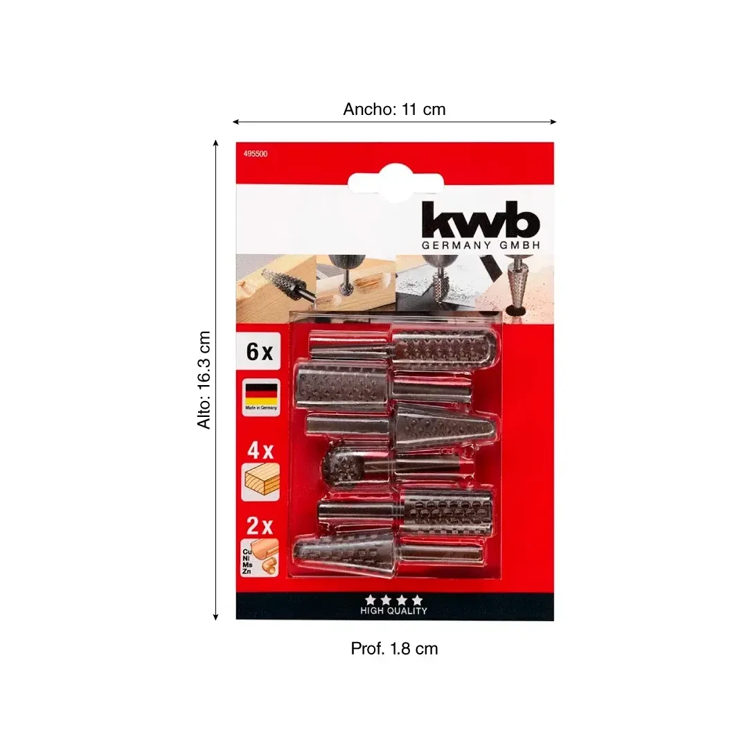 JUEGO DE ESCOFINAS PARA METALES Y MADERA X6U KWB4