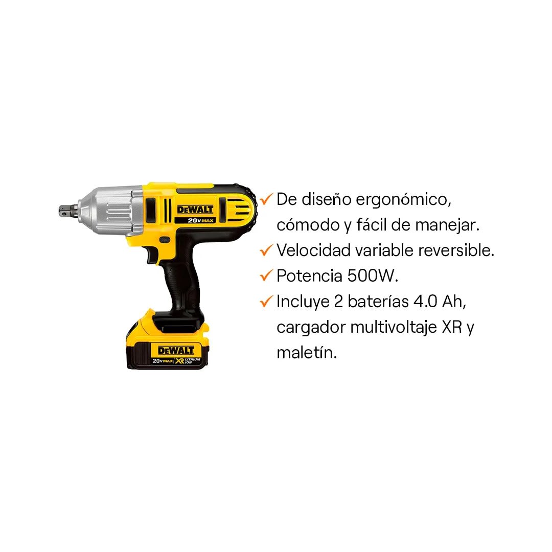 LLAVE DE IMPACTO 1/2'' 20V DCF889M2 DEWALT5