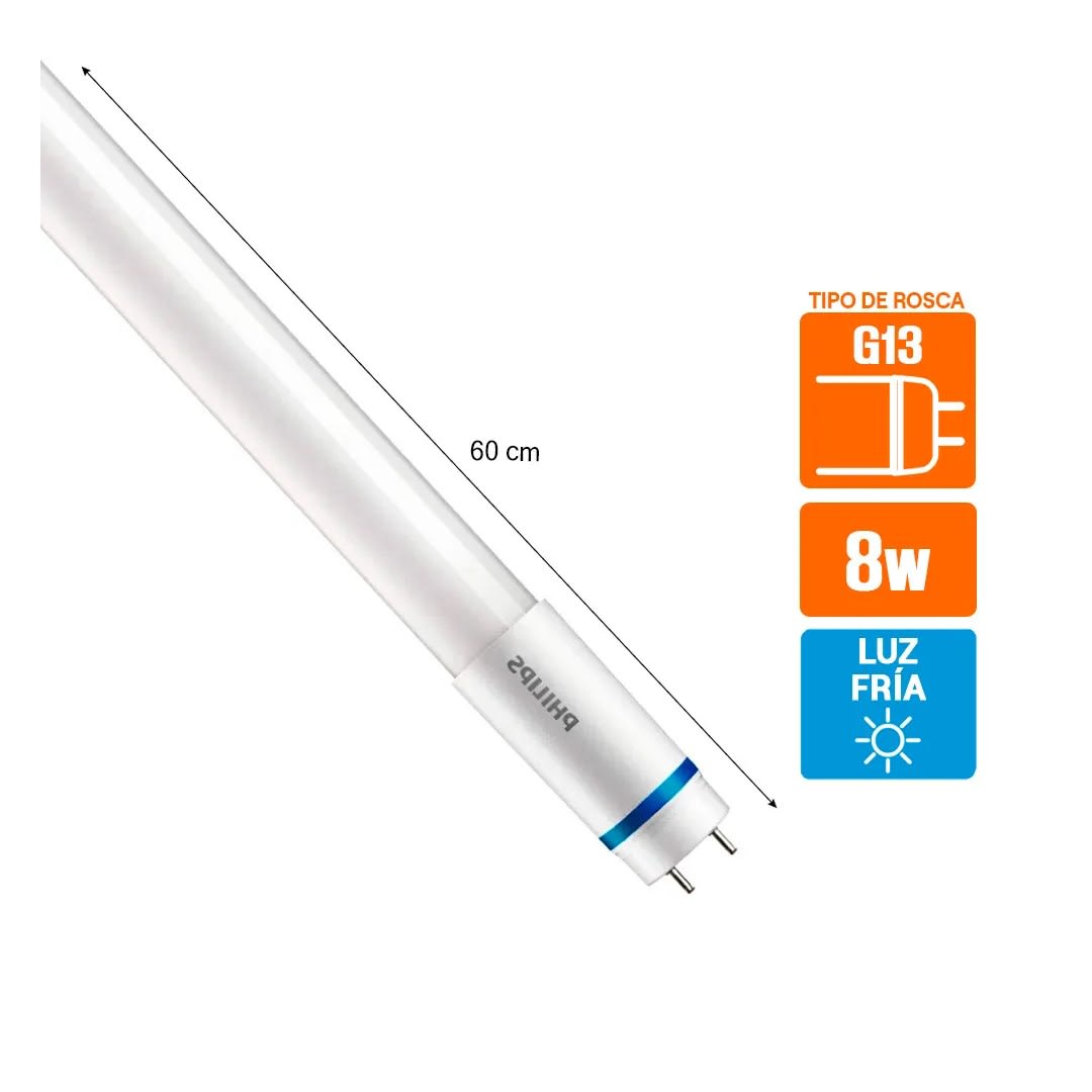 TUBO LED 8W G HV 600MM LUZ BLANCA PHILIPS3