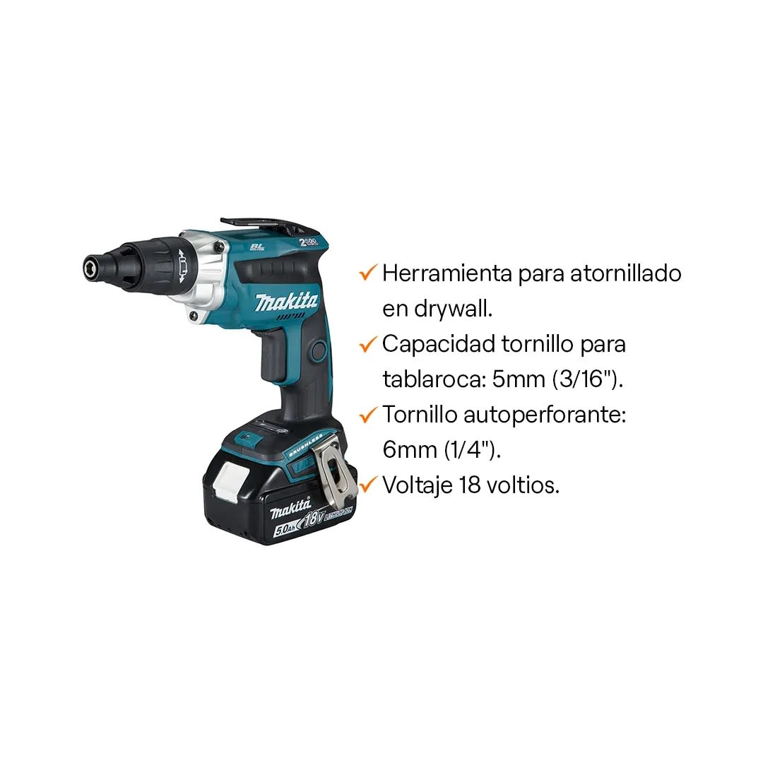 ATORNILLADOR INALAMBRICO PARA DRYWALL 1/4'' 18V MAKITA1