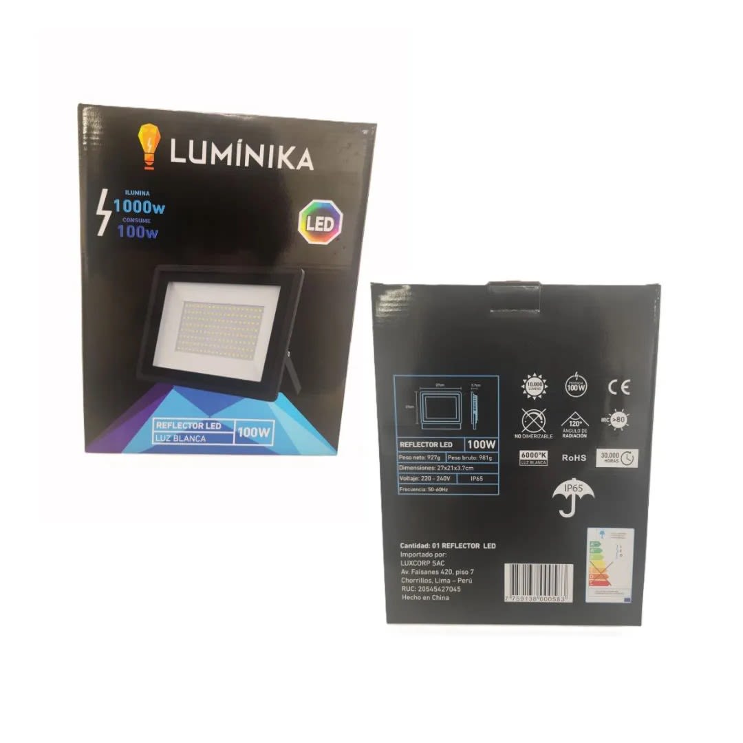 REFLECTOR LED 100W LUZ FRIA LUMINIKA6