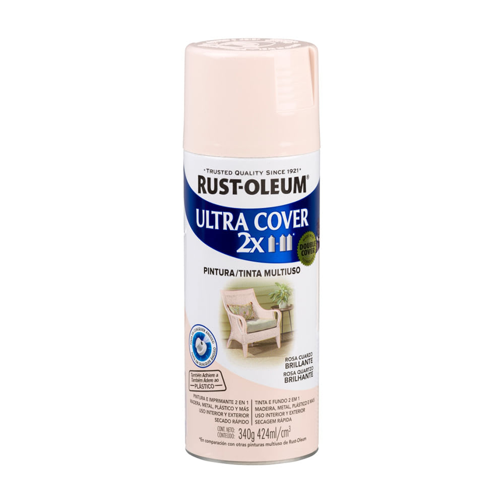 SPRAY ULTRA COVER 2X ROSA CUARZO BRILLANTE 340G ULTRA COVER