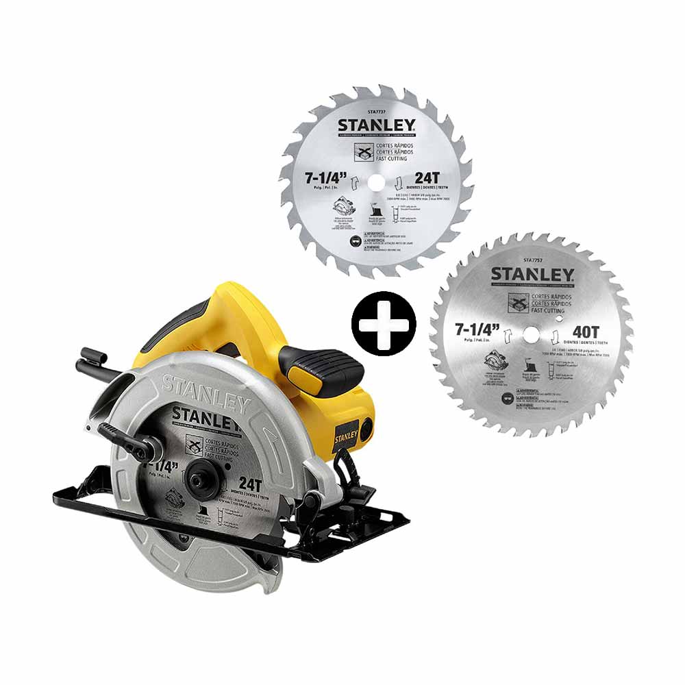 SIERRA CIRCULAR SC16 1600W + 2 DISCOS 7-1/4'' STANLEY