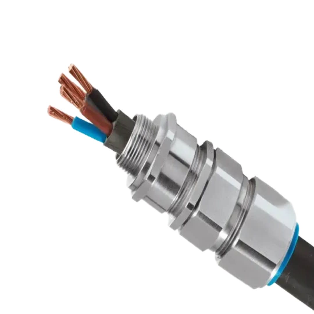 CONECTOR P/CABLE ARM. TIPO E1FW R: 9.5-15.9MM LT. NIQ. 1/2'' IP68 CL1 DIV2 IECEX/CSA CMP