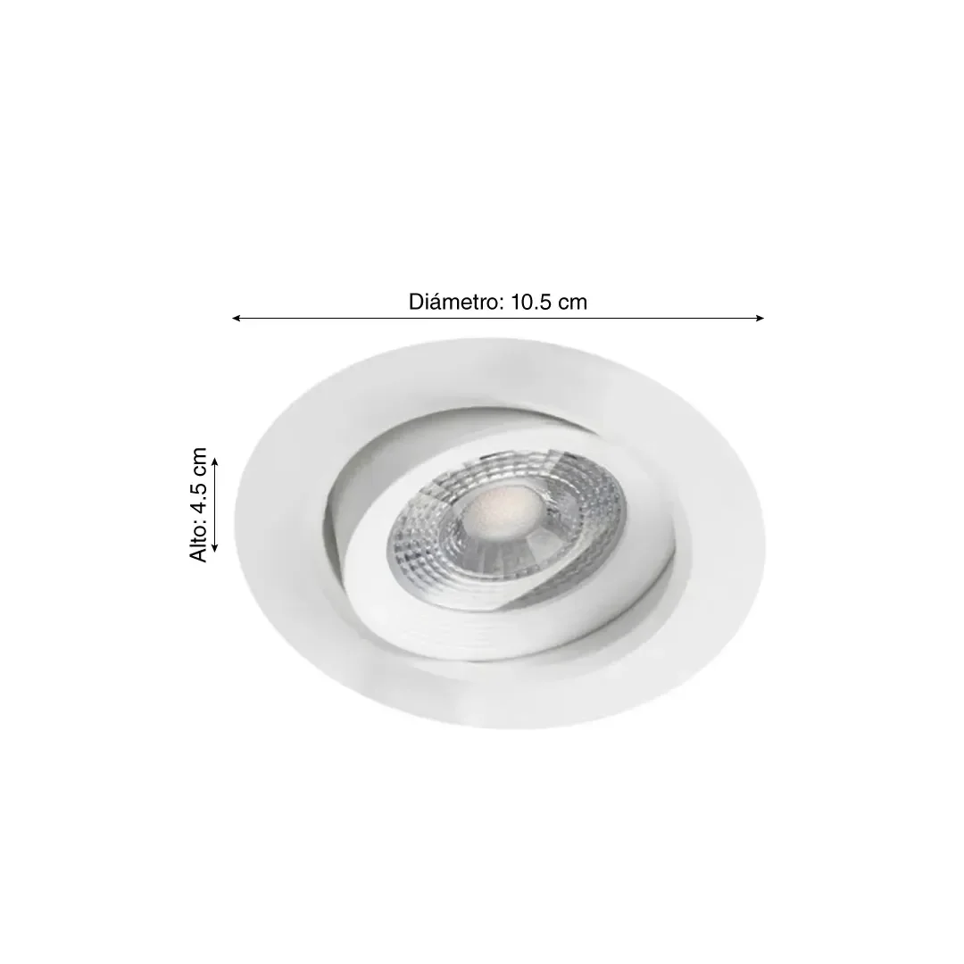 SPOT LED INTEGRADO DIRIGIBLE 5W 10.5CM 3CCT BLANCO LIGHTECH2