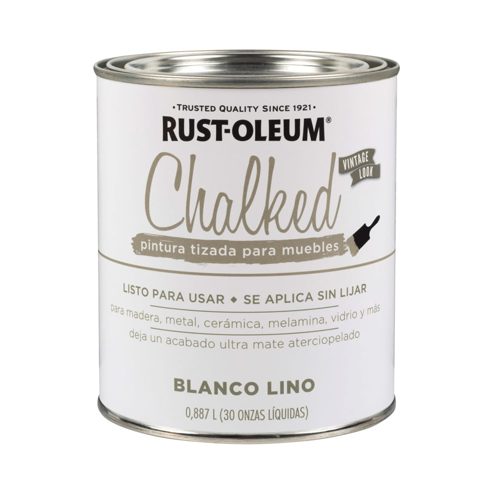 CHALKED BROCHABLE BLANCO LINO 0.887 LITROS RUST OLEUM