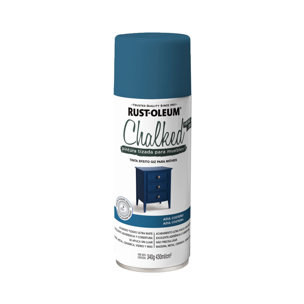 SPRAY CHALKED AEROSOL AZUL COSTEÑO 340 GRAMOS RUST OLEUM