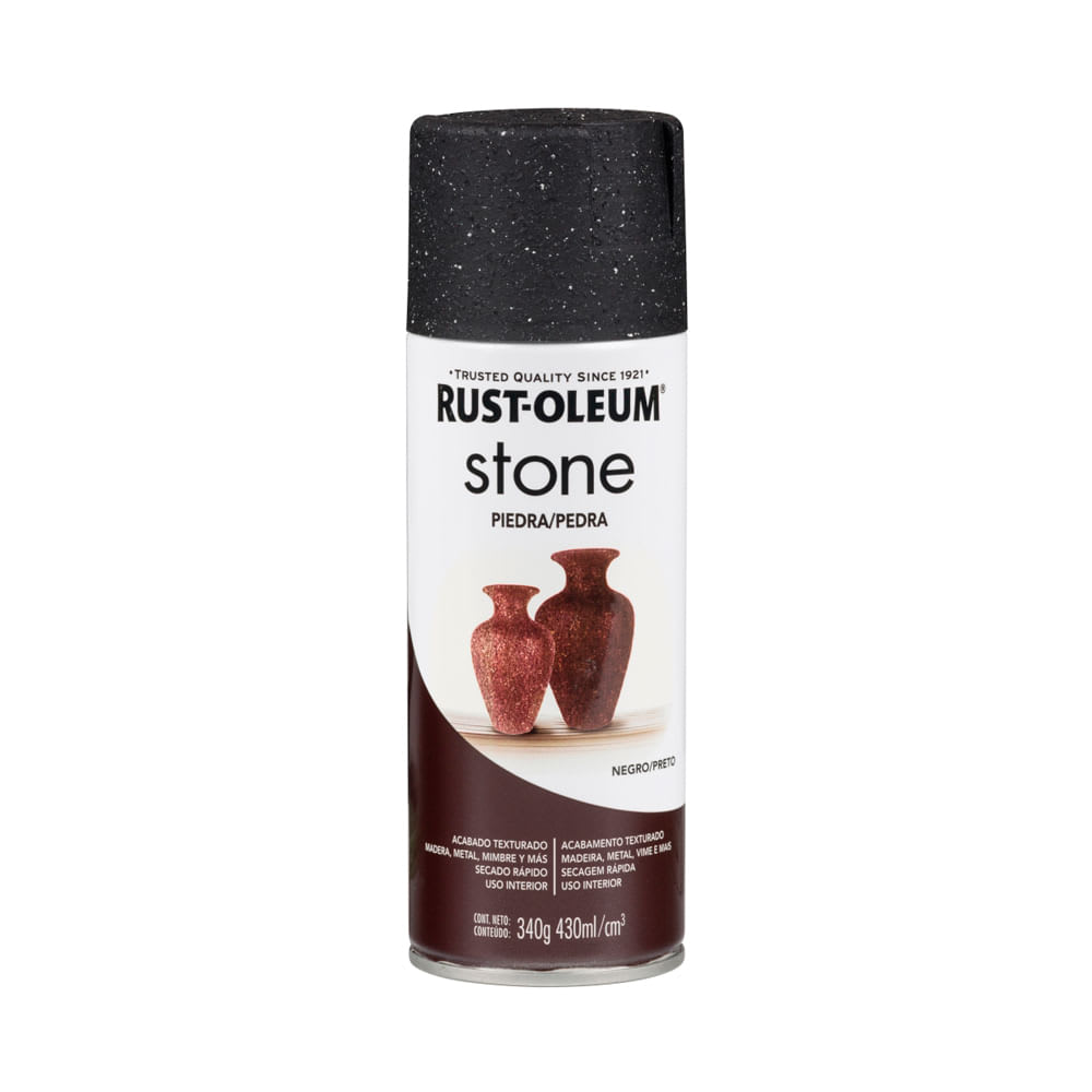 SPRAY STONE PIEDRA NEGRO 340 GRAMOS RUST OLEUM