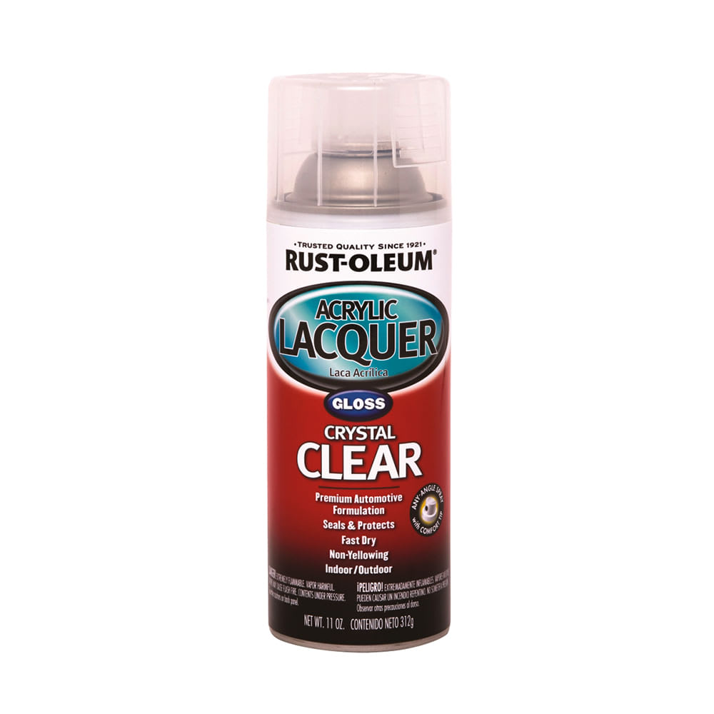 SPRAY AUTOMOTIVE LACA ACRILICA TRANSPARENTE 340 GRAMOS RUST OLEUM