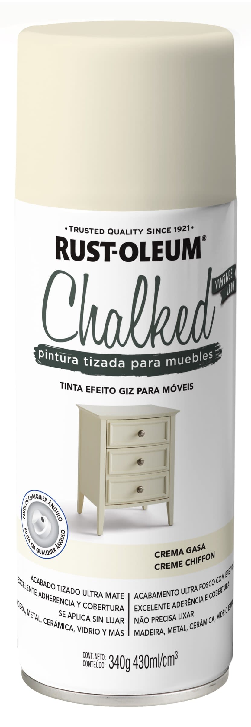 SPRAY CHALKED AEROSOL CREMA GASA 340 GRAMOS RUST OLEUM