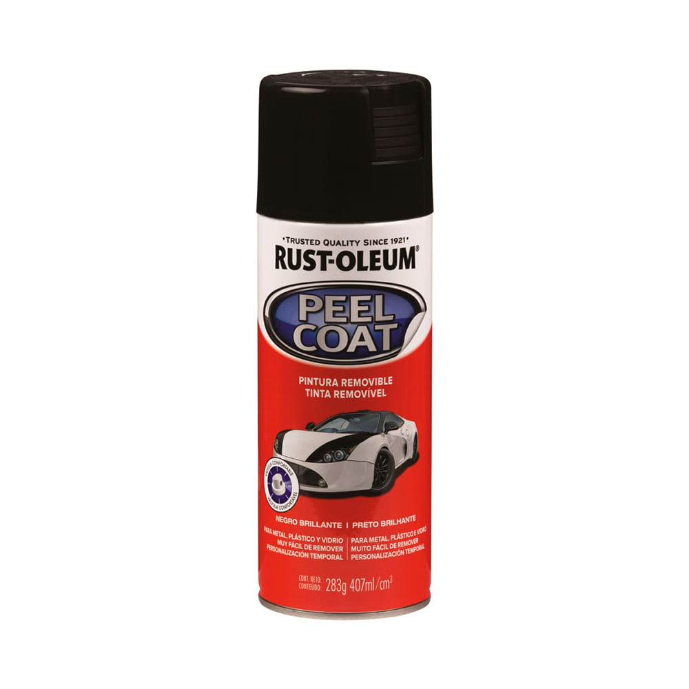 SPRAY AUTOMOTIVE PEEL COAT NEGRO BRILLANTE 283G RUST OLEUM1