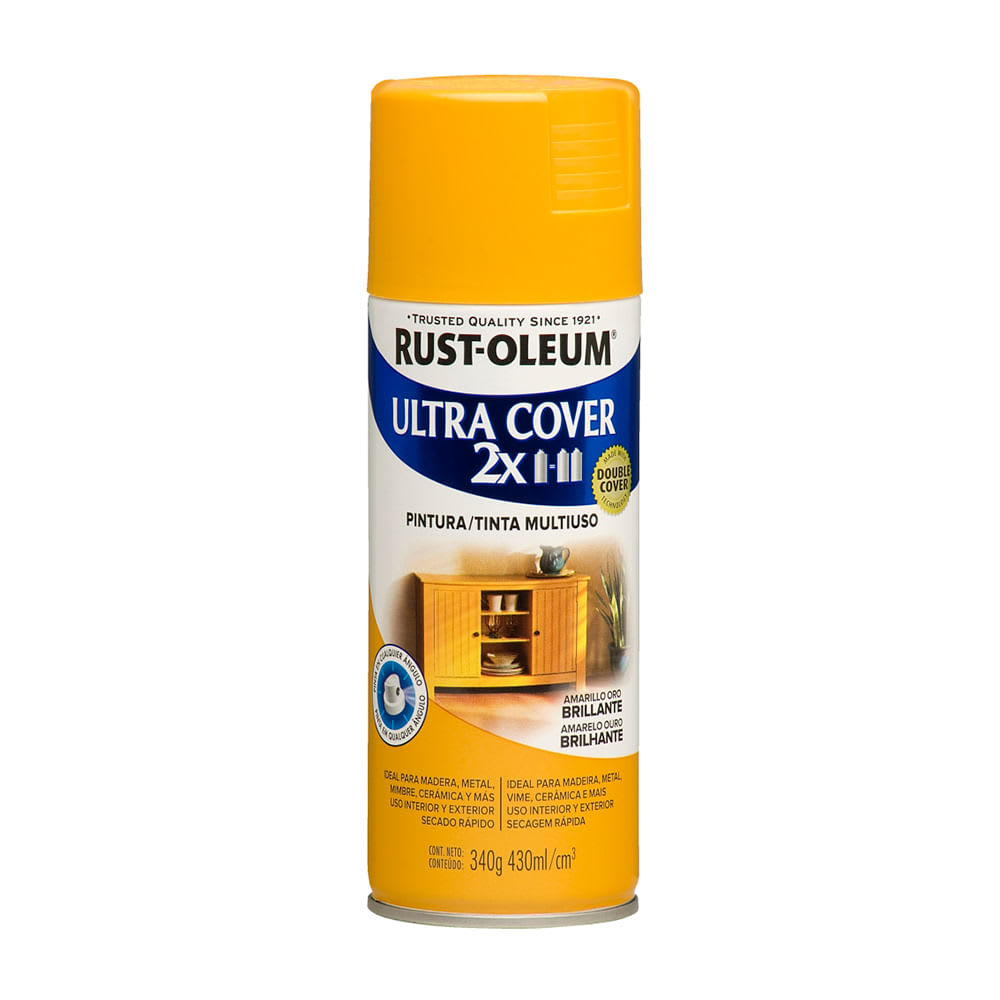 SPRAY ULTRA COVER 2X AMARILLO ORO BRILLANTE 340 GRAMOS ULTRA COVER1