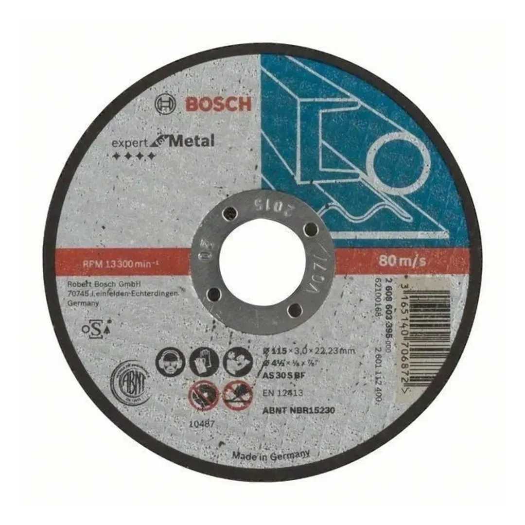 DISCO DE CORTE PARA METAL 115X3.0 (RECTO) BOSCH