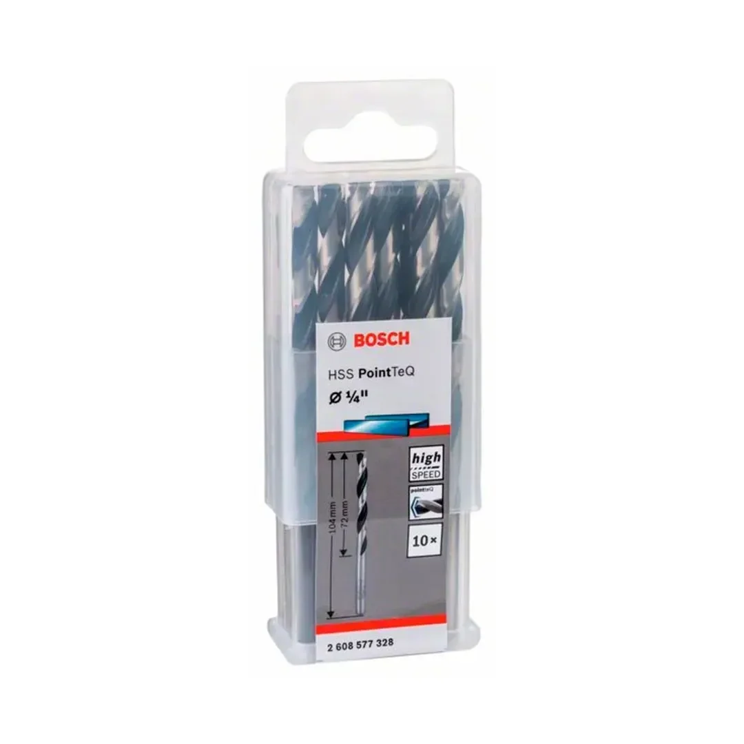 BROCA METAL HSS POINTEQ CJA 1/4'' X10U BOSCH