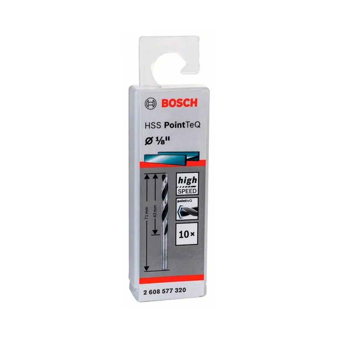 BROCA METAL HSS POINTEQ CJA 1/8'' X10U BOSCH