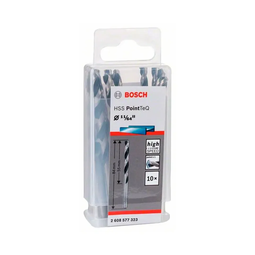 BROCA METAL HSS POINTEQ CJA 11/64'' X10U BOSCH