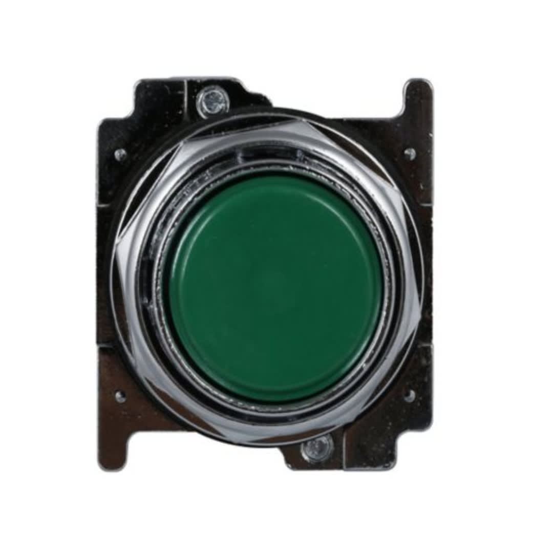 PULSADOR RASANTE HEAVY DUTY COLOR VERDE 1NO 30.5MM EATON1