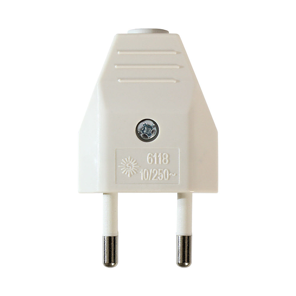 CLAVIJA ENCHUFE TERMOPLASTICO 10A 250V REDONDO BLANCO SOLERA
