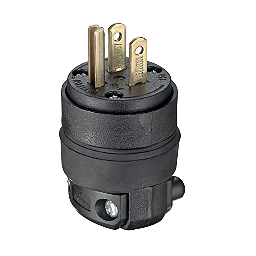 ENCHUFE 15A 125V L/T CAUCHO LEVITON