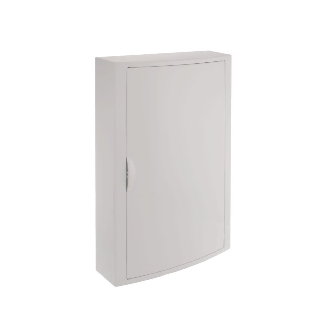 TABLERO ADOSADO TERMOPLASTICO. 42P. PUERTA BLANCA. HORI. 362X542X115MM SOLERA