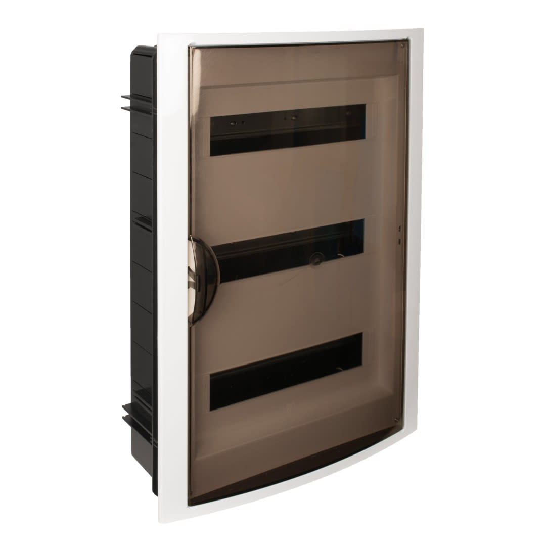 TABLERO EMPOTRADO TERMOPLASTICO 42P PUERTA FUME HORIZONTAL 360X528X86MM SOLERA1