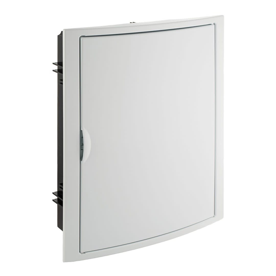 TABLERO EMPOTRADO TERMOPLASTICO 28P PUERTA BLANCA HORIZONTAL 320X420X75MM SOLERA