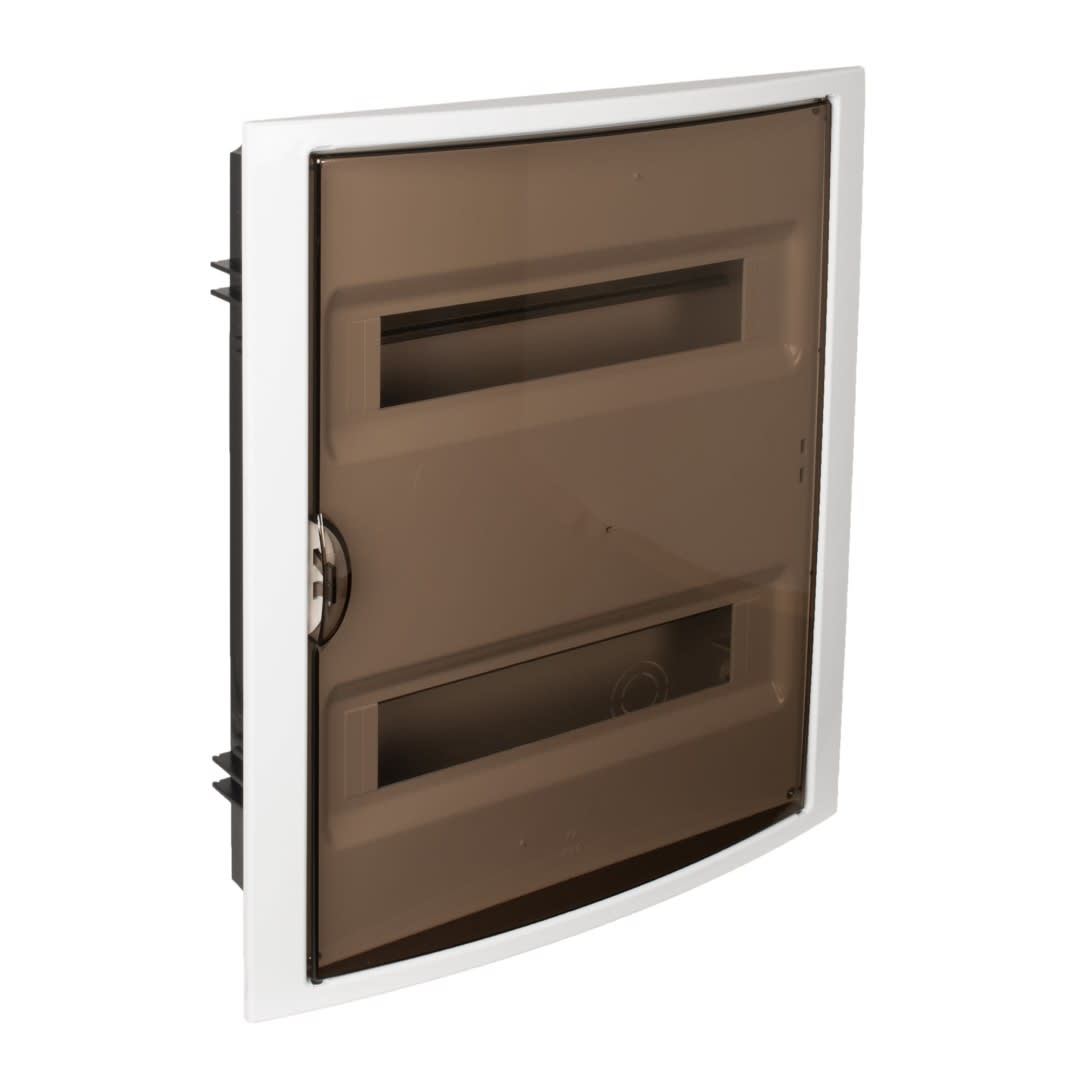 TABLERO EMPOTRADO TERMOPLASTICO 28P PUERTA FUME HORIZONTAL 320X420X75MM SOLERA1